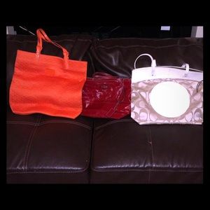Michael Kors bag and 2 coach bags